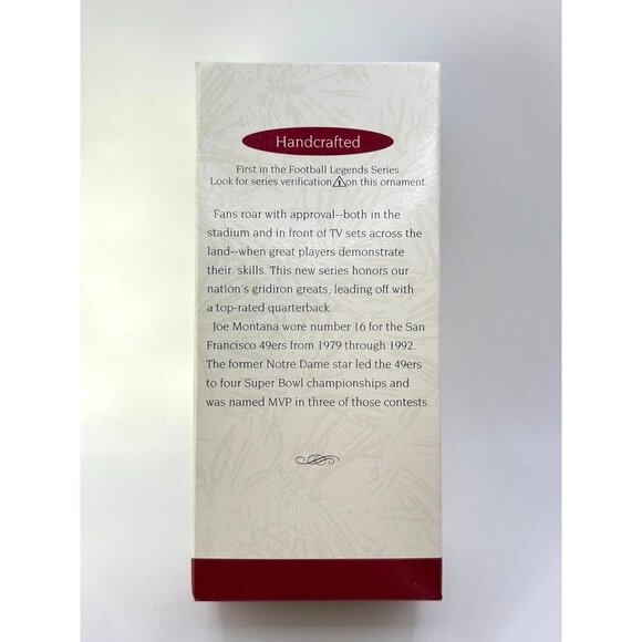 Hallmark Keepsake 1995 Joe Montana, San Francisco 49ers, Football Legends #1 - Picture 2 of 5